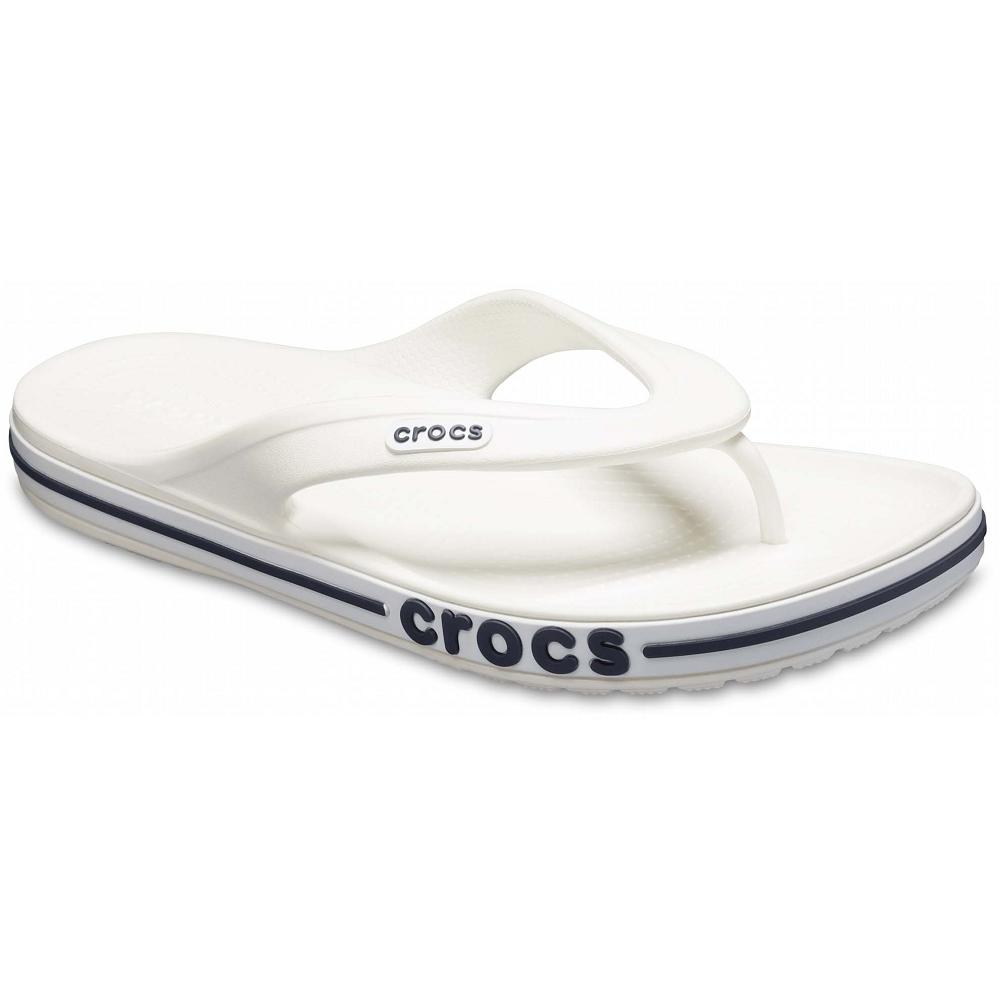 White Men's Crocs Bayaband Flip Flops | NZ 0859QMAZ